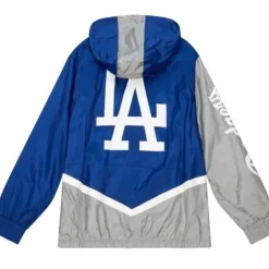 Men Mitchell & Ness Jackets & Outerwear-Undeniable Full Zip Windbreaker Los Angeles Dodgers
