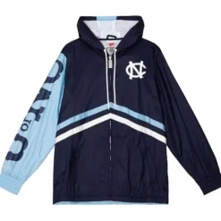 Men Mitchell & Ness Jackets & Outerwear-Undeniable Full Zip Windbreaker University Of North Carolina