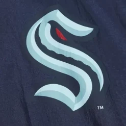 Men Mitchell & Ness Jackets & Outerwear-Undeniable Full Zip Windbreaker Seattle Kraken