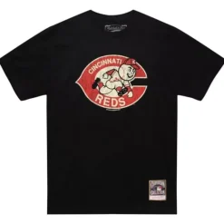 Men Mitchell & Ness T-Shirts & Tops-Under The Lights Tee Cincinnati Reds