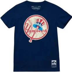Men Mitchell & Ness T-Shirts & Tops-Under The Lights Tee New York Yankees