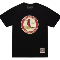 Men Mitchell & Ness T-Shirts & Tops-Under The Lights Tee St. Louis Cardinals