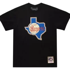 Men Mitchell & Ness T-Shirts & Tops-Under The Lights Tee Texas Rangers