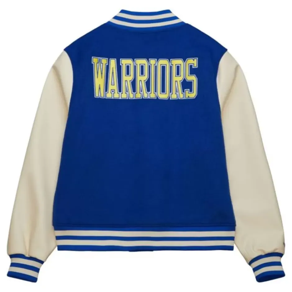 Men Mitchell & Ness Jackets & Outerwear-Unisex Varsity Jacket Golden State Warriors