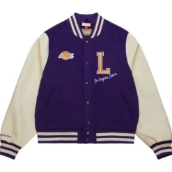 Men Mitchell & Ness Jackets & Outerwear-Unisex Varsity Jacket Los Angeles Lakers