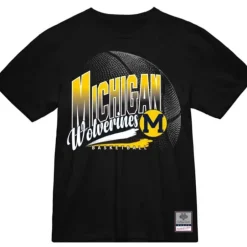 Men Mitchell & Ness T-Shirts & Tops-University Of Michigan Madness Victory Road Tee