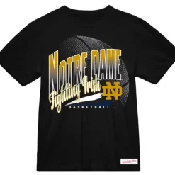 Men Mitchell & Ness T-Shirts & Tops-University Of Notre Dame Madness Victory Road Tee