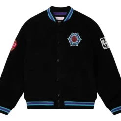 Men Mitchell & Ness Jackets & Outerwear-Varsity Jacket Utah Jazz