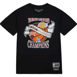 Men Mitchell & Ness T-Shirts & Tops-Victory Road Ss Tee Hwc Finals Bulls Vs Lakers Road