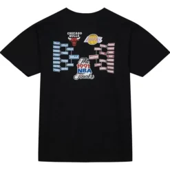 Men Mitchell & Ness T-Shirts & Tops-Victory Road Ss Tee Hwc Finals Bulls Vs Lakers Road