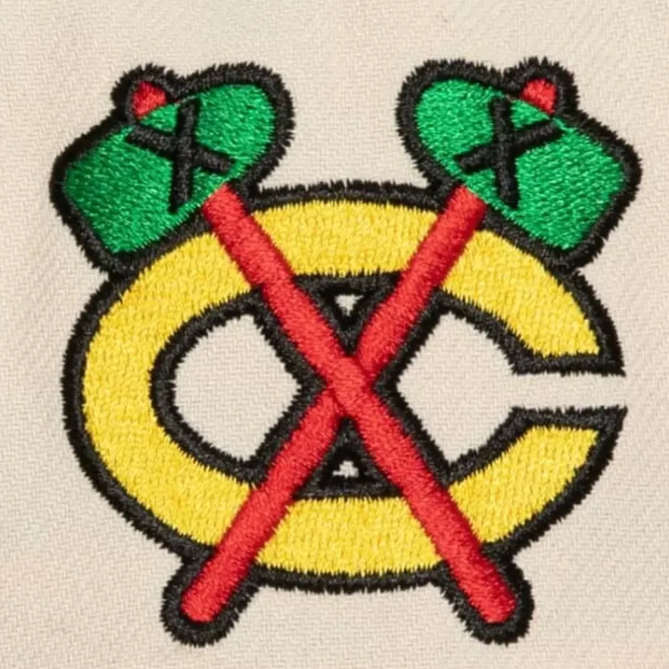 Mitchell & Ness Snapback-Vintage Cream Snapback Chicago Blackhawks