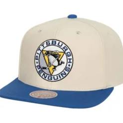 Mitchell & Ness Snapback-Vintage Cream Snapback Pittsburgh Penguins