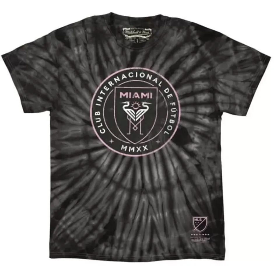 Men Mitchell & Ness T-Shirts & Tops-Vintage Logo Tie Dye Tee Inter Miami Cf