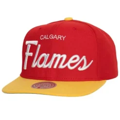 Mitchell & Ness Snapback-Vintage Script Snapback Calgary Flames