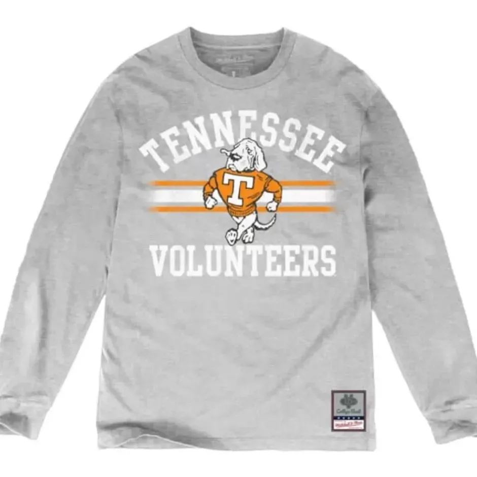 Men Mitchell & Ness T-Shirts & Tops-Vintage Stripe Ls Tee University Of Tennessee