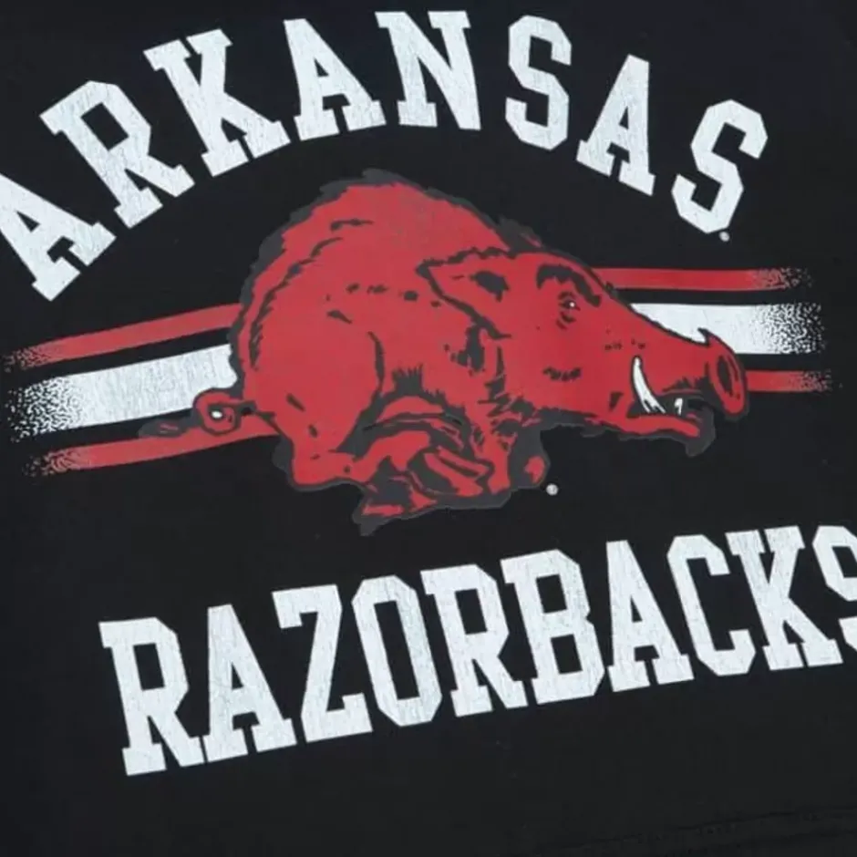 Men Mitchell & Ness Hoodies & Sweatshirts-Vintage Stripes Pullover University Of Arkansas