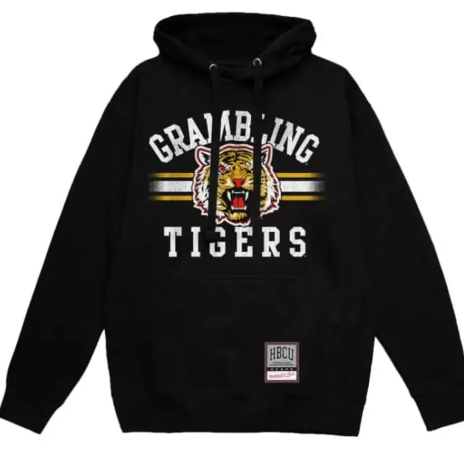 Men Mitchell & Ness Hoodies & Sweatshirts-Vintage Stripes Pullover Grambling State University