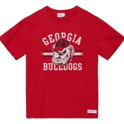 Men Mitchell & Ness T-Shirts & Tops-Vintage Stripes Tee University Of Georgia