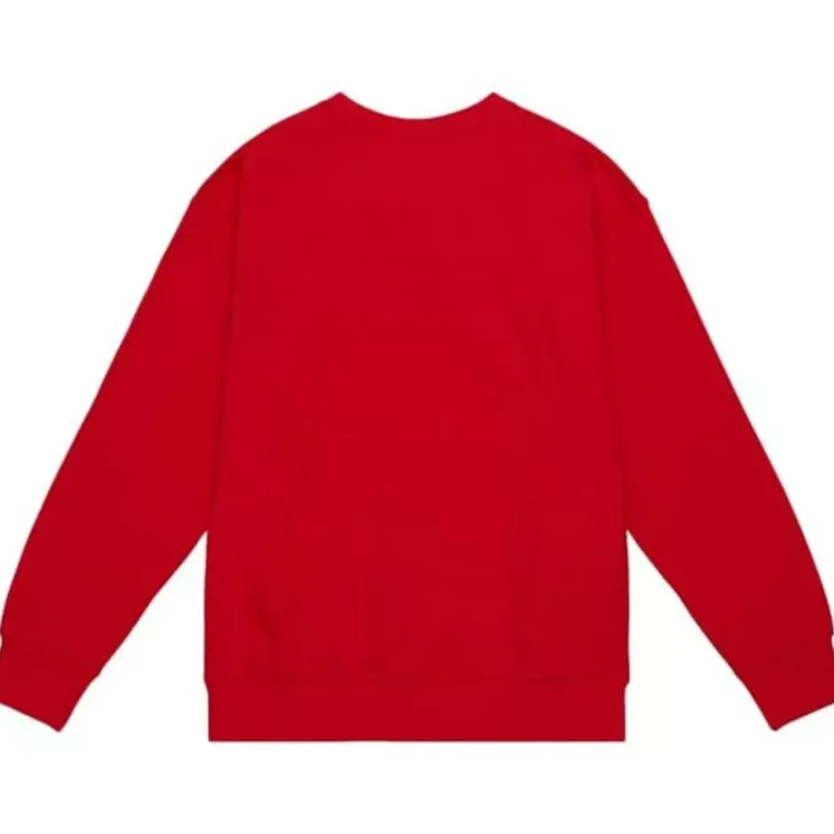 Men Mitchell & Ness Hoodies & Sweatshirts-Vtg Super Bowl Crew Kansas City Chiefs