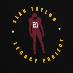Men Mitchell & Ness T-Shirts & Tops-Washington Legacy N&N Ls Tee Sean Taylor