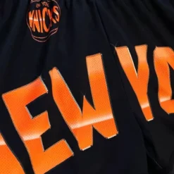 Woman Mitchell & Ness Shorts-Womens Big Face 4.0 Shorts New York Knicks