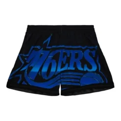 Woman Mitchell & Ness Shorts-Womens Big Face 4.0 Shorts Philadelphia 76Ers