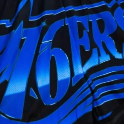 Woman Mitchell & Ness Shorts-Womens Big Face 4.0 Shorts Philadelphia 76Ers