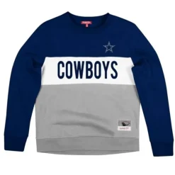 Woman Mitchell & Ness Hoodies & Sweatshirts-Women'S Color Block Crew 2.0 Dallas Cowboys