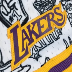 Woman Mitchell & Ness Shorts-Womens Doodle Shorts Los Angeles Lakers
