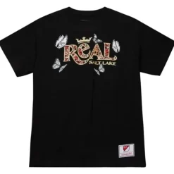 Woman Mitchell & Ness T-Shirts & Tops-Womens Floral Ss Top Real Salt Lake