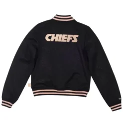 Woman Mitchell & Ness Jackets & Outerwear-Womens Frontline Mesh Button Up Jacket Kansas City Chiefs