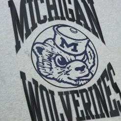 Men Mitchell & Ness Hoodies & Sweatshirts-Women'S Logo Lightweight Crew 3.0 University Of Michigan