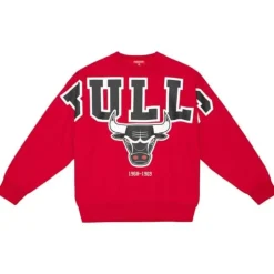Men Mitchell & Ness Hoodies & Sweatshirts-Womens Logo Lightweight Fleece Chicago Bulls