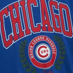 Woman Mitchell & Ness Hoodies & Sweatshirts-Womens Logo Lt Crew 2.0 Chicago Cubs