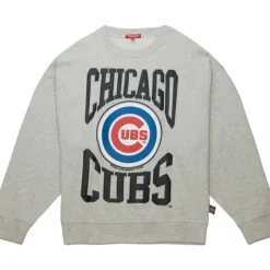 Woman Mitchell & Ness Hoodies & Sweatshirts-Women'S Logo Lt Crew 3.0 Chicago Cubs