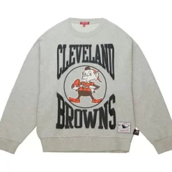 Woman Mitchell & Ness Hoodies & Sweatshirts-Women'S Logo Lt Crew 3.0 Cleveland Browns