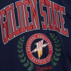 Woman Mitchell & Ness Hoodies & Sweatshirts-Womens Logo Lt Crew 2.0 Golden State Warriors