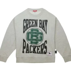 Woman Mitchell & Ness Hoodies & Sweatshirts-Women'S Logo Lt Crew 3.0 Green Bay Packers