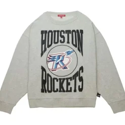 Woman Mitchell & Ness Hoodies & Sweatshirts-Women'S Logo Lt Crew 3.0 Houston Rockets