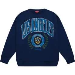 Woman Mitchell & Ness Hoodies & Sweatshirts-Womens Logo Lt Crew 2.0 Los Angeles Galaxy