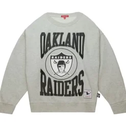 Woman Mitchell & Ness Hoodies & Sweatshirts-Women'S Logo Lt Crew 3.0 Oakland Raiders