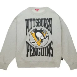Woman Mitchell & Ness Hoodies & Sweatshirts-Women'S Logo Lt Crew 3.0 Pittsburgh Penguins