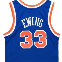 Woman Mitchell & Ness T-Shirts & Tops-Womens N&N Crop Tank New York Knicks 1991 Patrick Ewing