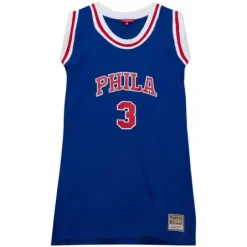 Woman Mitchell & Ness T-Shirts & Tops-Womens N&N Jersey Dress Philadelphia 76Ers 1996 Allen Iverson