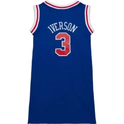 Woman Mitchell & Ness T-Shirts & Tops-Womens N&N Jersey Dress Philadelphia 76Ers 1996 Allen Iverson