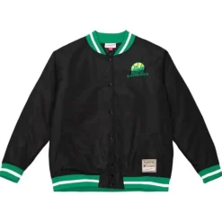 Men Mitchell & Ness Jackets & Outerwear-Womens Puffer Jacket Seattle Supersonics
