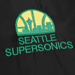 Men Mitchell & Ness Jackets & Outerwear-Womens Puffer Jacket Seattle Supersonics