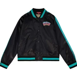 Woman Mitchell & Ness Jackets & Outerwear-Women'S Raglan Satin Jacket San Antonio Spurs
