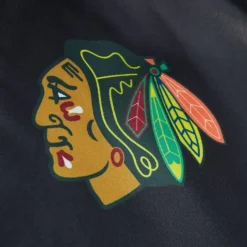 Woman Mitchell & Ness Jackets & Outerwear-Women'S Raglan Satin Jacket Chicago Blackhawks