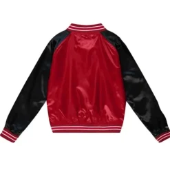 Woman Mitchell & Ness Jackets & Outerwear-Womens Satin Jacket 2.0 Chicago Bulls